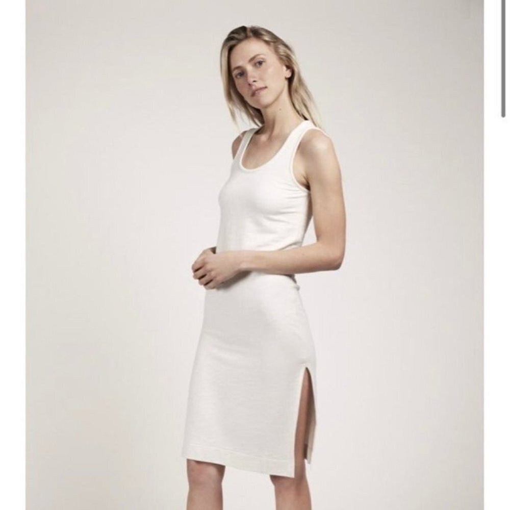 Jason Scott  Sleeveless French Terry Fabric Peru Dress  CREME size XS‎